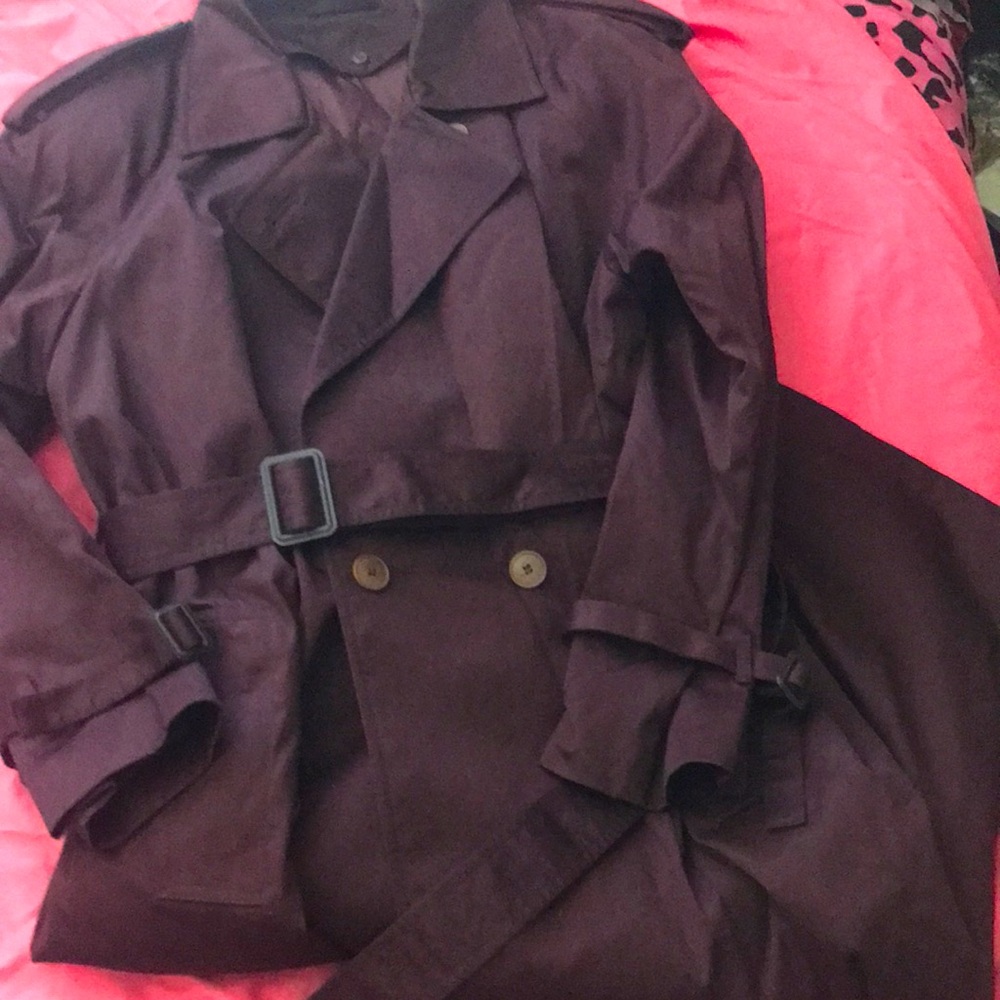 🟤Women's Purple Vintage Trench Coat Heavy *LOWEST PRICE*